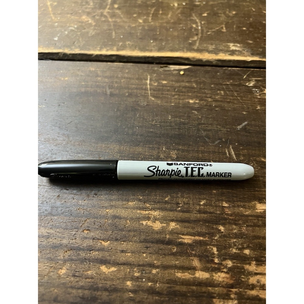 Sanford Sharpie TEC Permanent Marker Black Ink Grey Barrel 13401‎ Certified 183